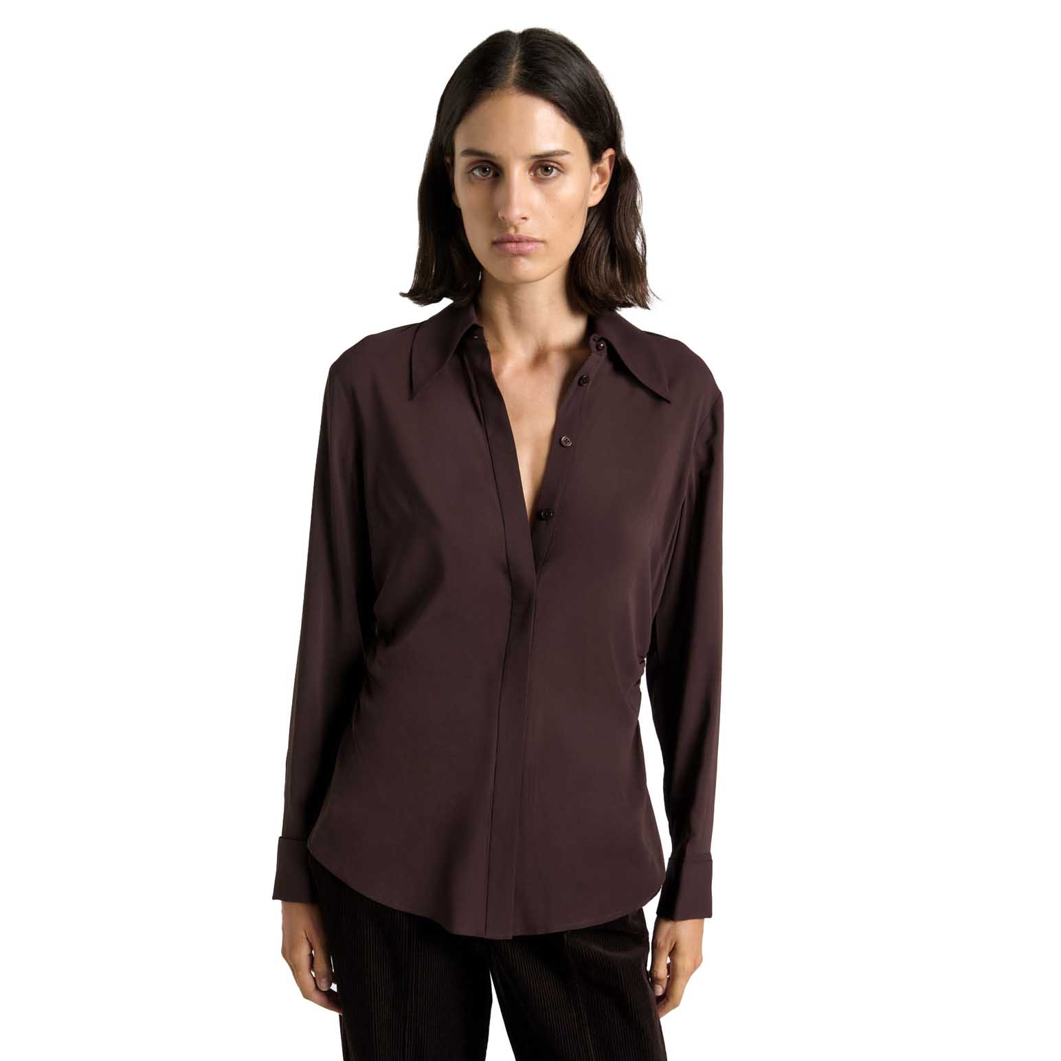 Cue Soft Viscose Ruched Shirt